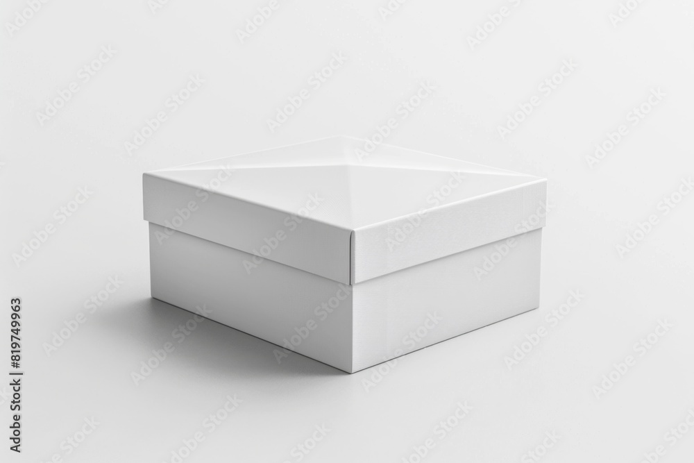 White Box Packaging Mockup on Isolated Background created with Generative AI White Box Packaging Mockup on Isolated Background created with Generative AI