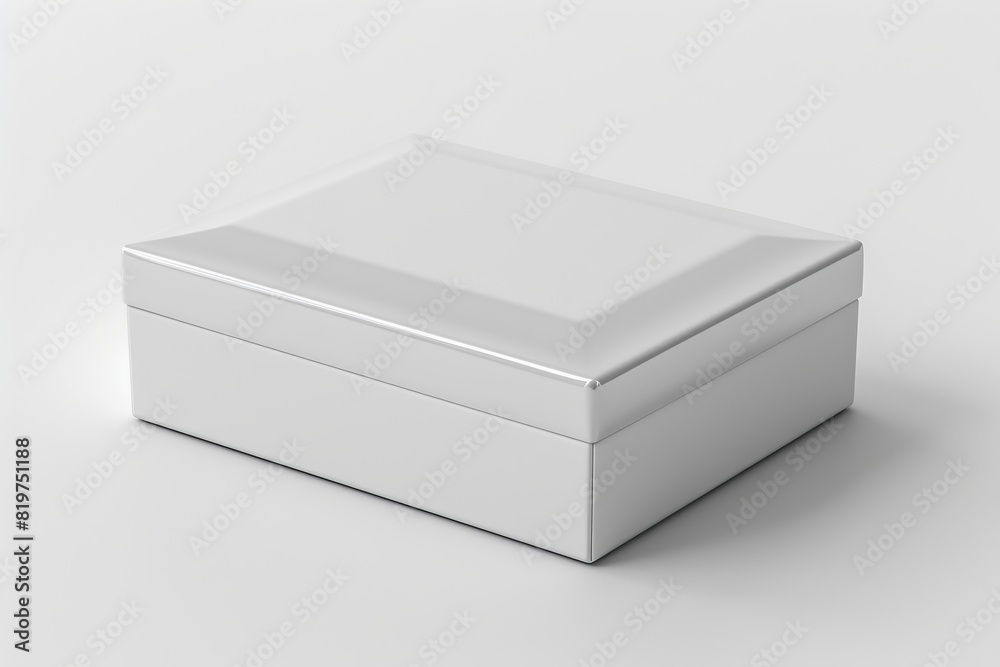White Box Packaging Mockup on Isolated Background created with Generative AI White Box Packaging Mockup on Isolated Background created with Generative AI