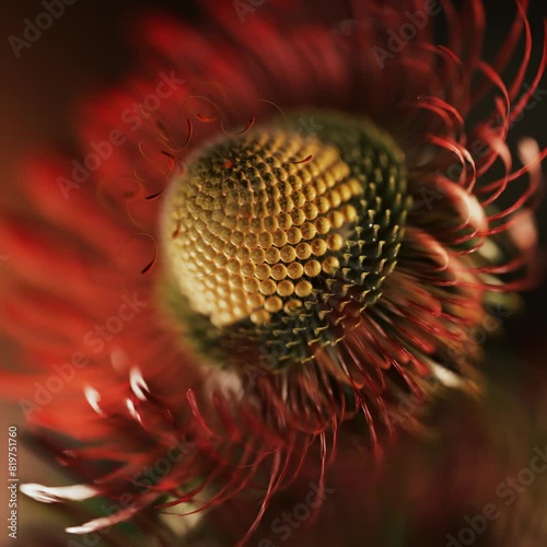 A fantastic flower blooms. 3D motion footage.