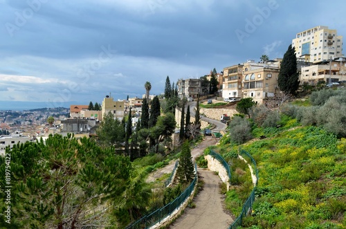 Aerial view of the city of Nazareth, Israel