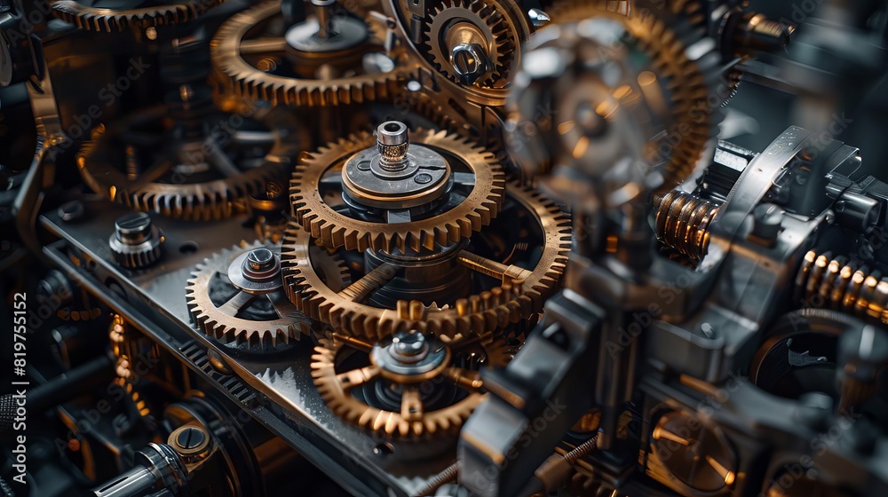 Documentary photography of intricate mechanical gadgets, focusing on gears and levers, highlighting craftsmanship and engineering precision Documentary photography of intricate mechanical gadgets, focusing on gears and levers, highlighting craftsmanship and engineering precision