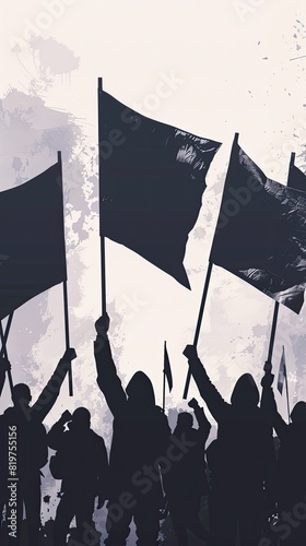 Protesters held signs and flags in a powerful display of collective movement.