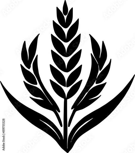 Wheat silhouette icon isolated on white background