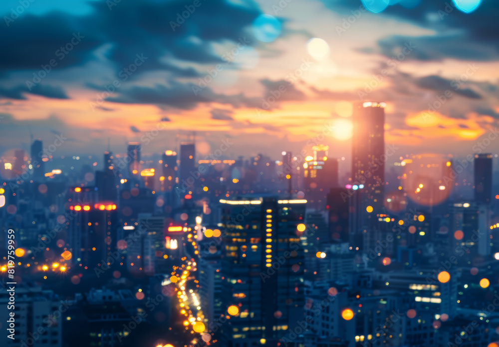 Fototapeta premium Blurred background city