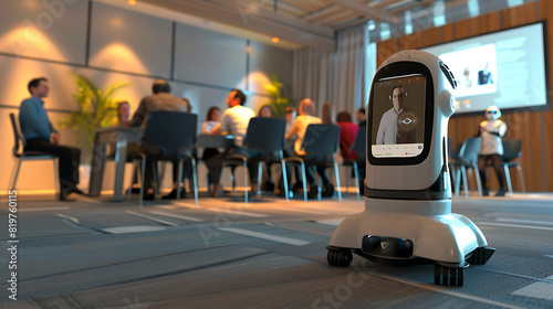 A telepresence robot allowing individuals to remotely attend events, meetings, and social gatherings with a physical presence 