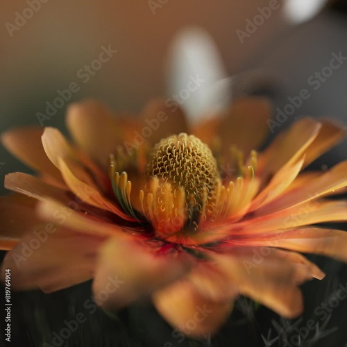 A fantastic flower blooms. 3D motion footage.