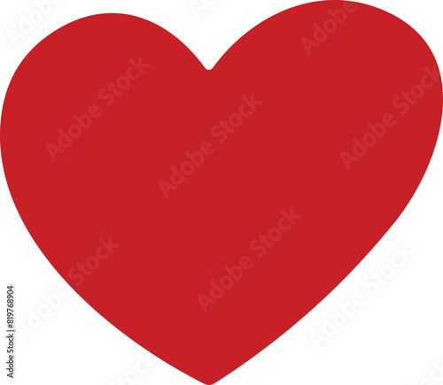 Black heart symbol, Love hearts sign icon, love symbol vector. Hand drawn flat style.