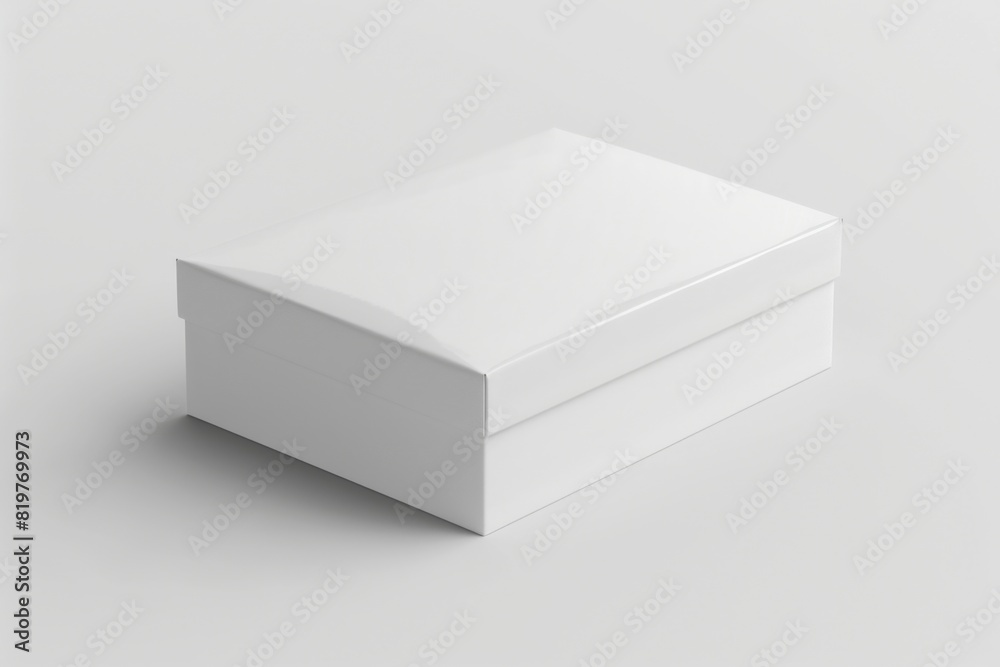 White Box Packaging Mockup on Isolated Background created with Generative AI White Box Packaging Mockup on Isolated Background created with Generative AI