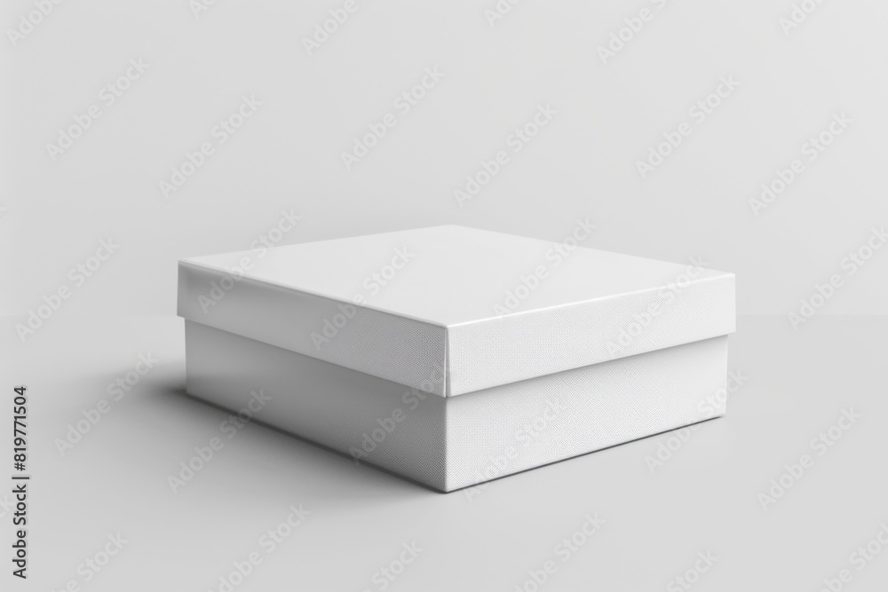 White Box Packaging Mockup on Isolated Background created with Generative AI White Box Packaging Mockup on Isolated Background created with Generative AI