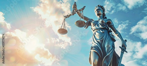 Lady Justice. Statue of Justice against the sky. Legal and legal concept.  © Alexander Odessa 
