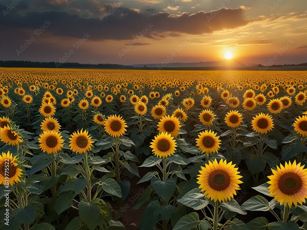 Obraz premium field of the sunflowers