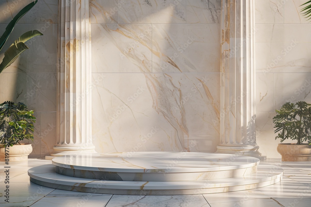 Podium in Ancient greek mythology style interior design - Ai. Beautiful simple AI generated image in 4K, unique. Podium in Ancient greek mythology style interior design - Ai. Beautiful simple AI generated image in 4K, unique.