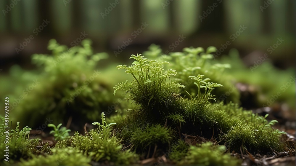 Closeup of moss in forest Closeup of moss in forest