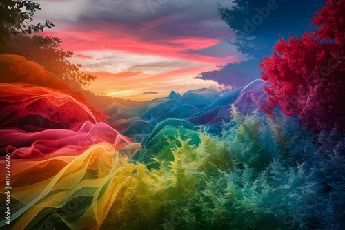 natural colorful landscape abstract, colorful background  #819776765