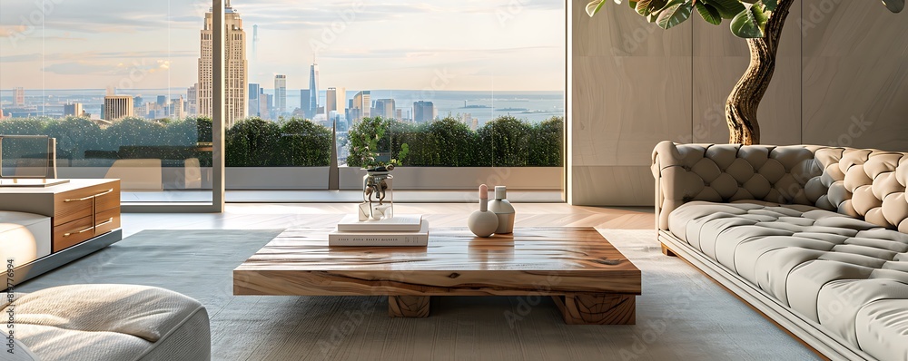 Fototapeta premium contemporary living room with a minimalist theme