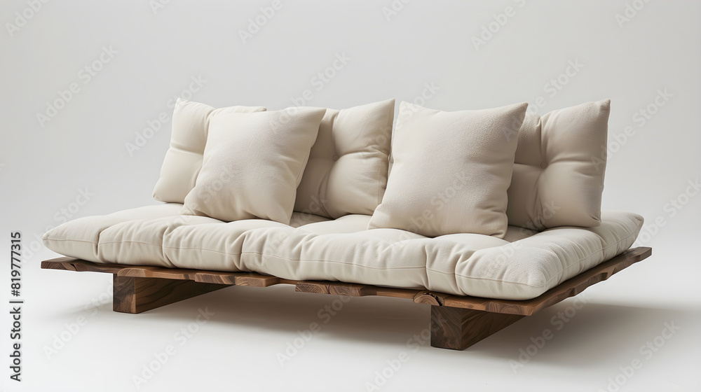 Naklejka premium The photo shows a simple and elegant sofa