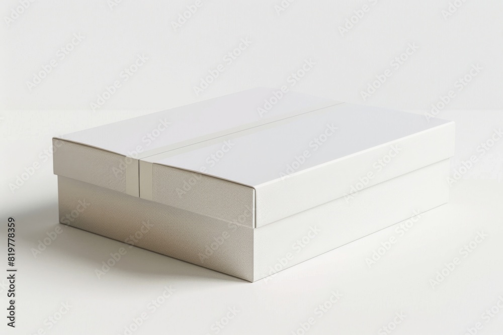 White Box Packaging Mockup on Isolated Background created with Generative AI White Box Packaging Mockup on Isolated Background created with Generative AI