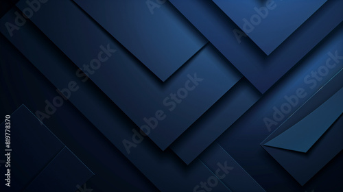 Overlapping Dark Blue Abstract Shapes