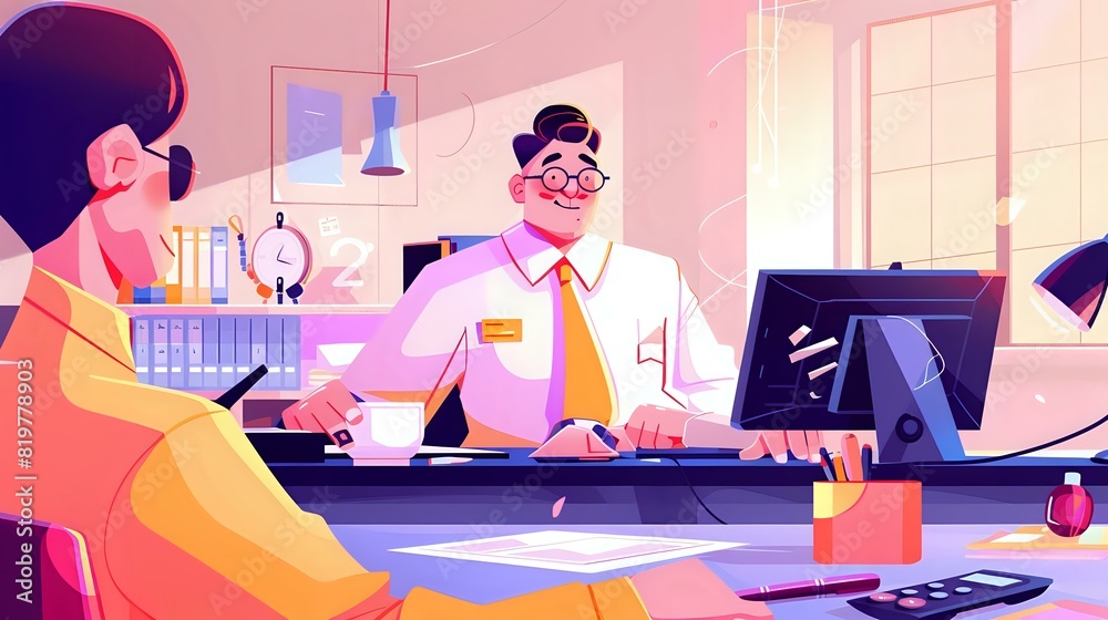 Contemporary Branch Manager in Finance Industry Office Contemporary Branch Manager in Finance Industry Office