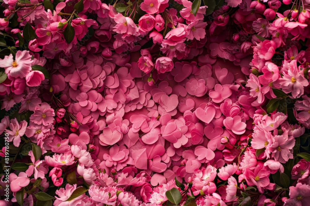 Drawing of a heart-shaped arch made of flowers. Backdrop with selective focus and copy space for the inscription. Beautiful simple AI generated image in 4K, unique. Drawing of a heart-shaped arch made of flowers. Backdrop with selective focus and copy space for the inscription. Beautiful simple AI generated image in 4K, unique.