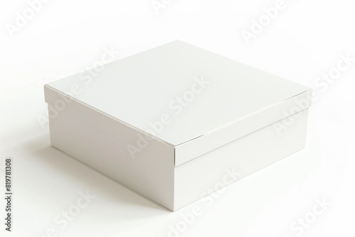 White Box Packaging Mockup on Isolated Background created with Generative AI © dendyh7