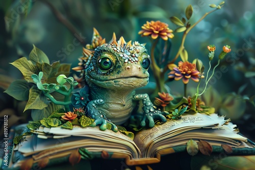 A series of 3D animated books where each page comes to life with fantastical creatures