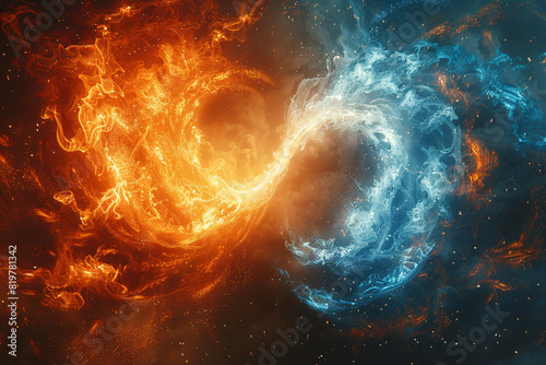 A duel between the elements - fire and water - with spectacular effects © Vladimir