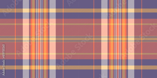 Sample seamless plaid check, wear texture tartan textile. Britain pattern background vector fabric in indigo and red colors.