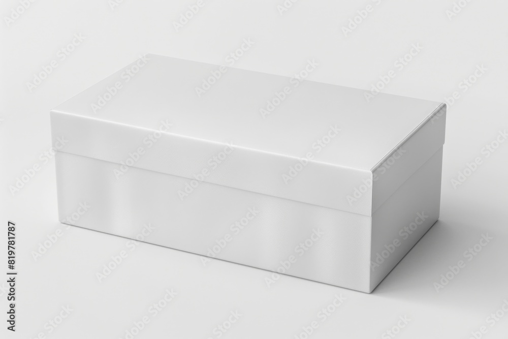 Fototapeta premium White Box Packaging Mockup on Isolated Background created with Generative AI