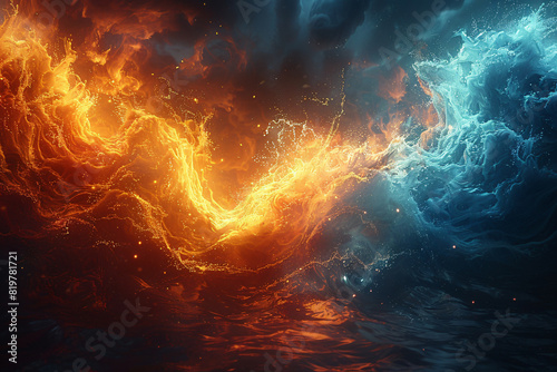 A duel between the elements - fire and water - with spectacular effects