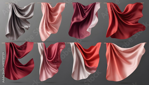long silk satin cloth fabric floating 2