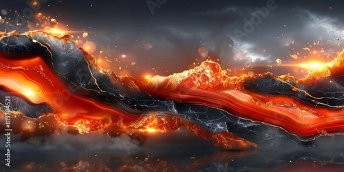 Abstract Marble Stone Pattern Texture with Gold and Multicolored Accents