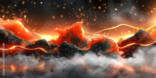 Abstract Marble Stone Pattern Texture with Gold and Multicolored Accents