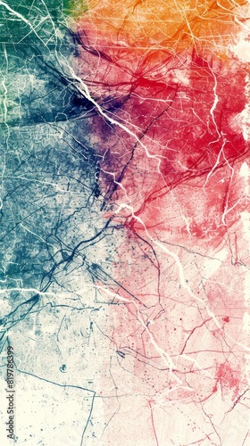 Abstract Marble Stone Pattern Texture with Gold and Multicolored Accents