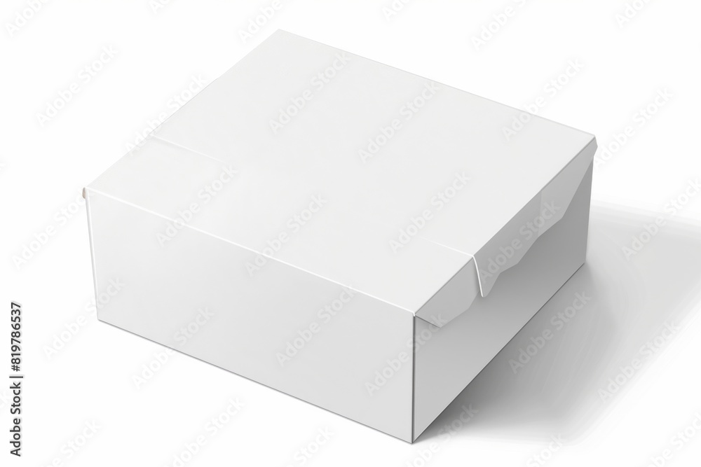 White Box Packaging Mockup on Isolated Background created with Generative AI White Box Packaging Mockup on Isolated Background created with Generative AI