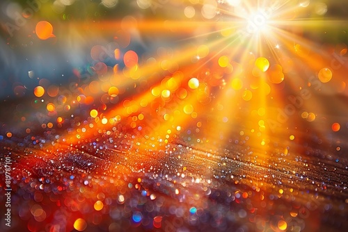 Depicting a sun flare with blur effect on white background, high quality, high resolution