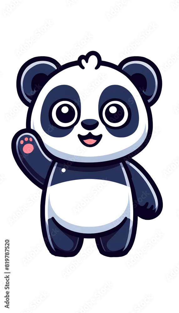 Naklejka premium 可愛いパンダ