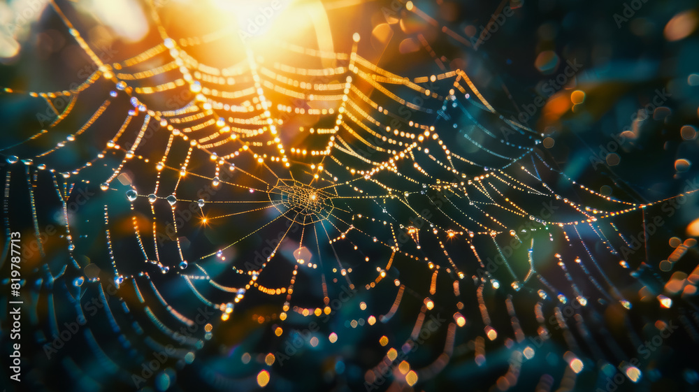 Dew Drops Adorning a Morning Spider Web Dew Drops Adorning a Morning Spider Web