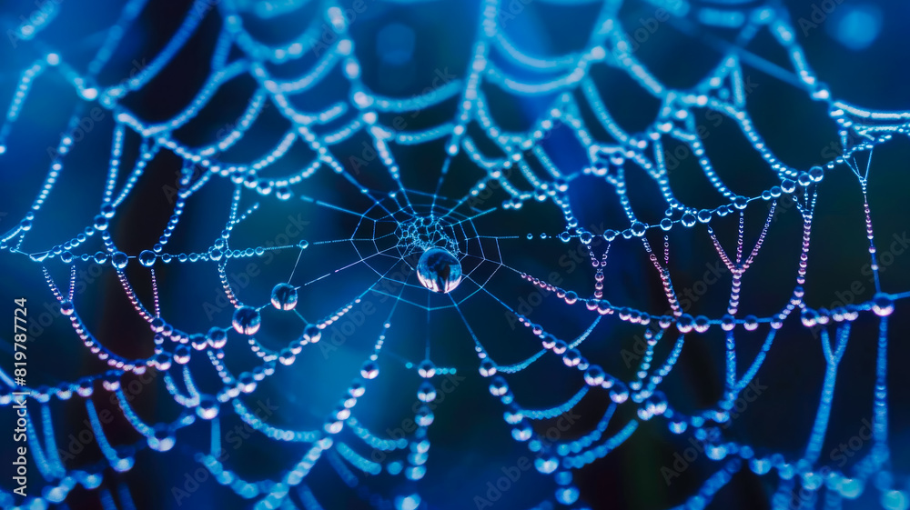 Dew Drops Adorning a Morning Spider Web Dew Drops Adorning a Morning Spider Web