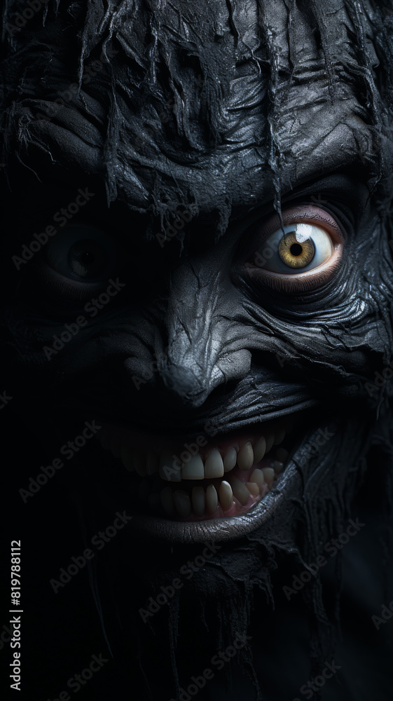  Smiling Monster with Sharp Teeth