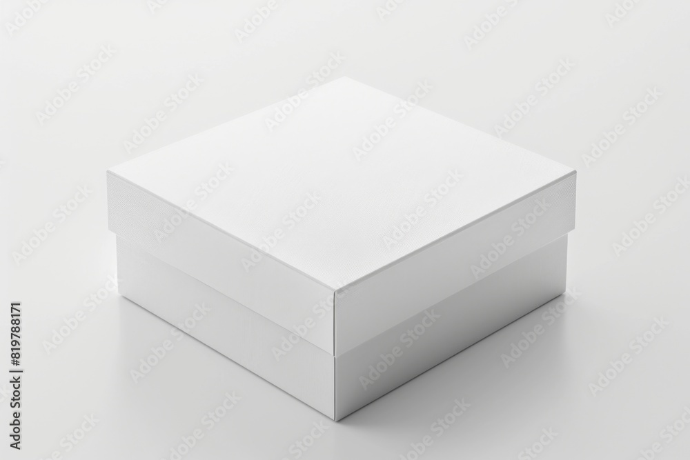 White Box Packaging Mockup on Isolated Background created with Generative AI White Box Packaging Mockup on Isolated Background created with Generative AI