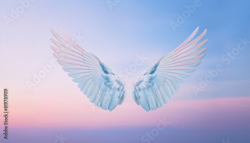 天使の羽と夕焼け空 photo