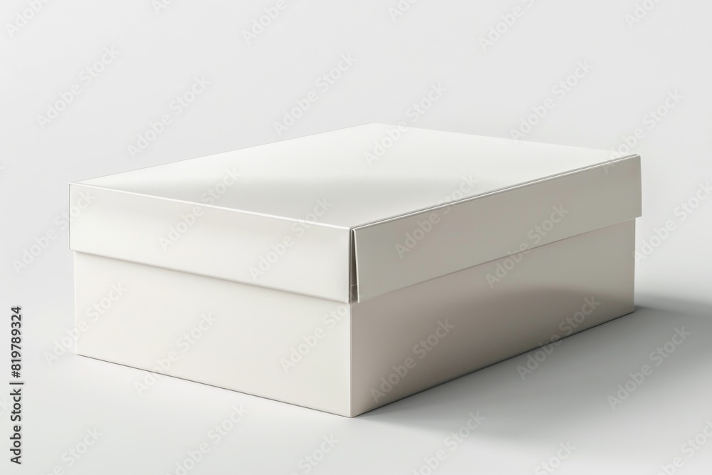 White Box Packaging Mockup on Isolated Background created with Generative AI White Box Packaging Mockup on Isolated Background created with Generative AI