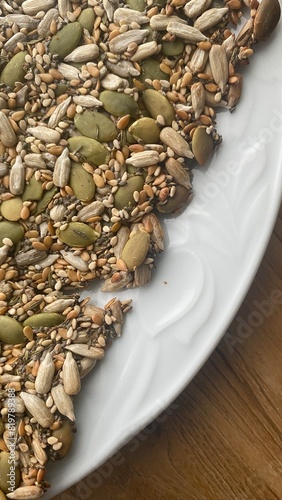 Healthy homemade crackers with seeds