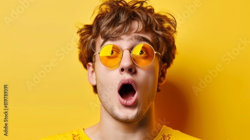 Man with Surprised Expression photo