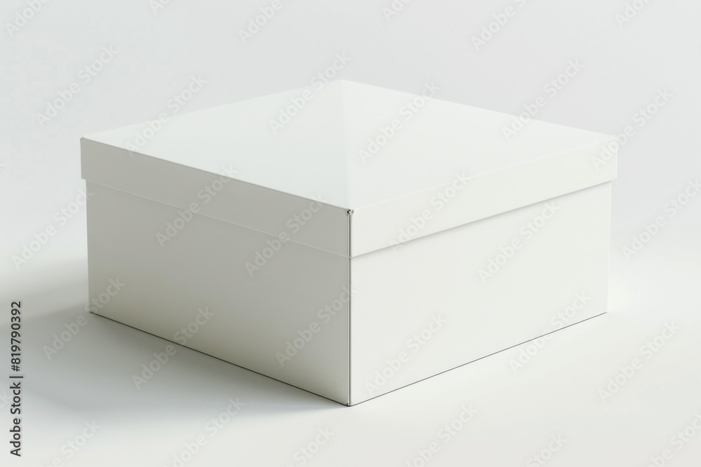 White Box Packaging Mockup on Isolated Background created with Generative AI White Box Packaging Mockup on Isolated Background created with Generative AI