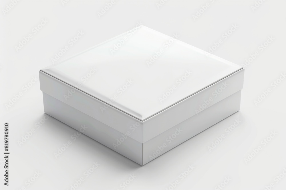 White Box Packaging Mockup on Isolated Background created with Generative AI White Box Packaging Mockup on Isolated Background created with Generative AI