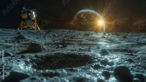 Lunar Rover on the Moon photo