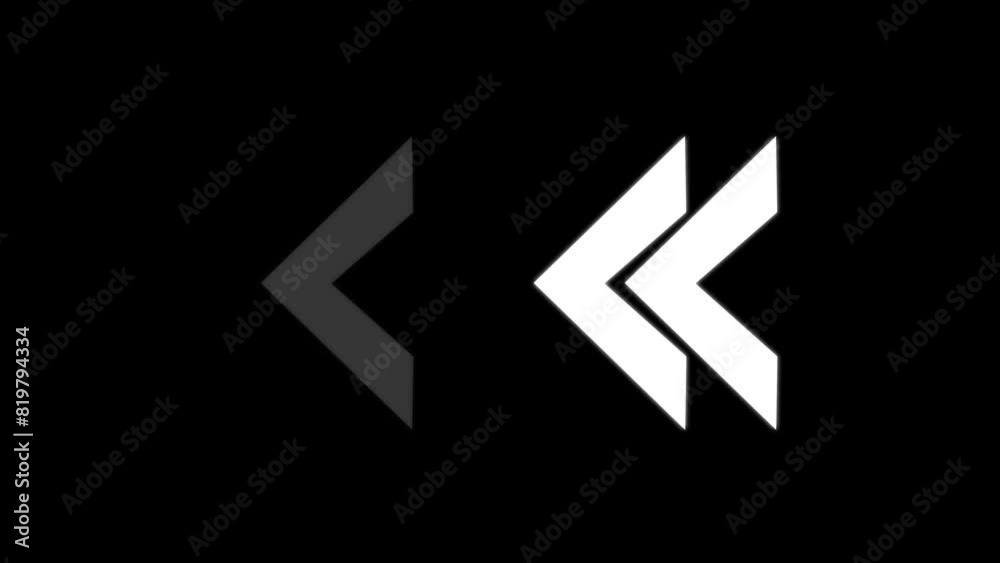 Arrow Loop Animation direction concept. Yellow color arrow icon concept.Next or right direction arrow on black background. Arrow Loop Animation direction concept. Yellow color arrow icon concept.Next or right direction arrow on black background.