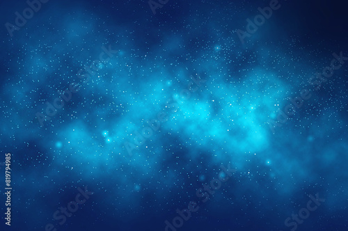 Fototapeta Naklejka Na Ścianę i Meble -  Blue Space Background with Stars and Galaxy